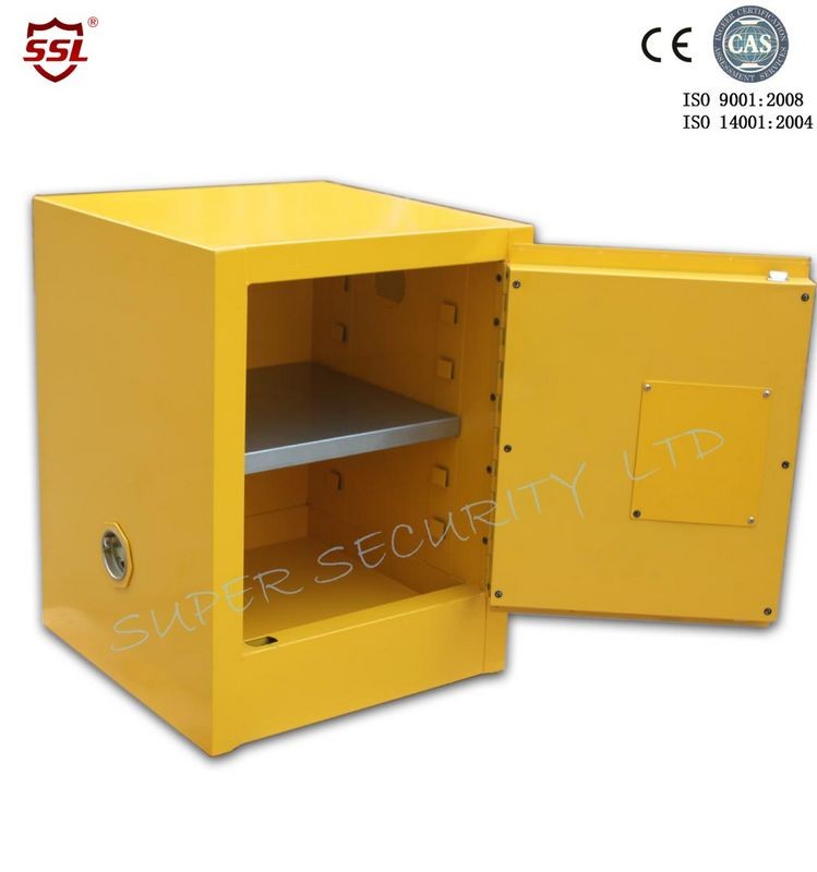 Yellow Powder Coated Flammable Chemical Storage Cabinets For