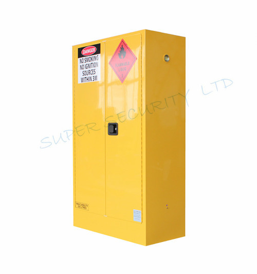 Powder Coat Yellow Flammable Storage Cabinet Double Wall With Two