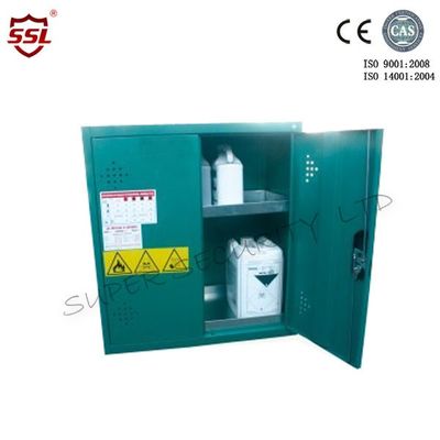 kupować Short Steel Hazardous Storage Cabinet With 5 Shelves  Green 20 Litres produkcja online
