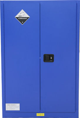 kupować 3-Point Self-Latching Blue Corrosive Storage Cabinet For Hydrochloric Acid Non Sparking produkcja online