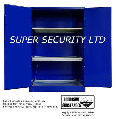 kupować 2 Door Lockable Corrosive Safety Storage Cabinets With 3 Plastics Trays / Zinc Lever Lock produkcja online