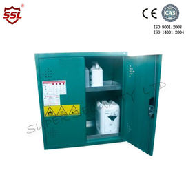 Short Steel Hazardous Storage Cabinet With 5 Shelves  Green 20 Litres